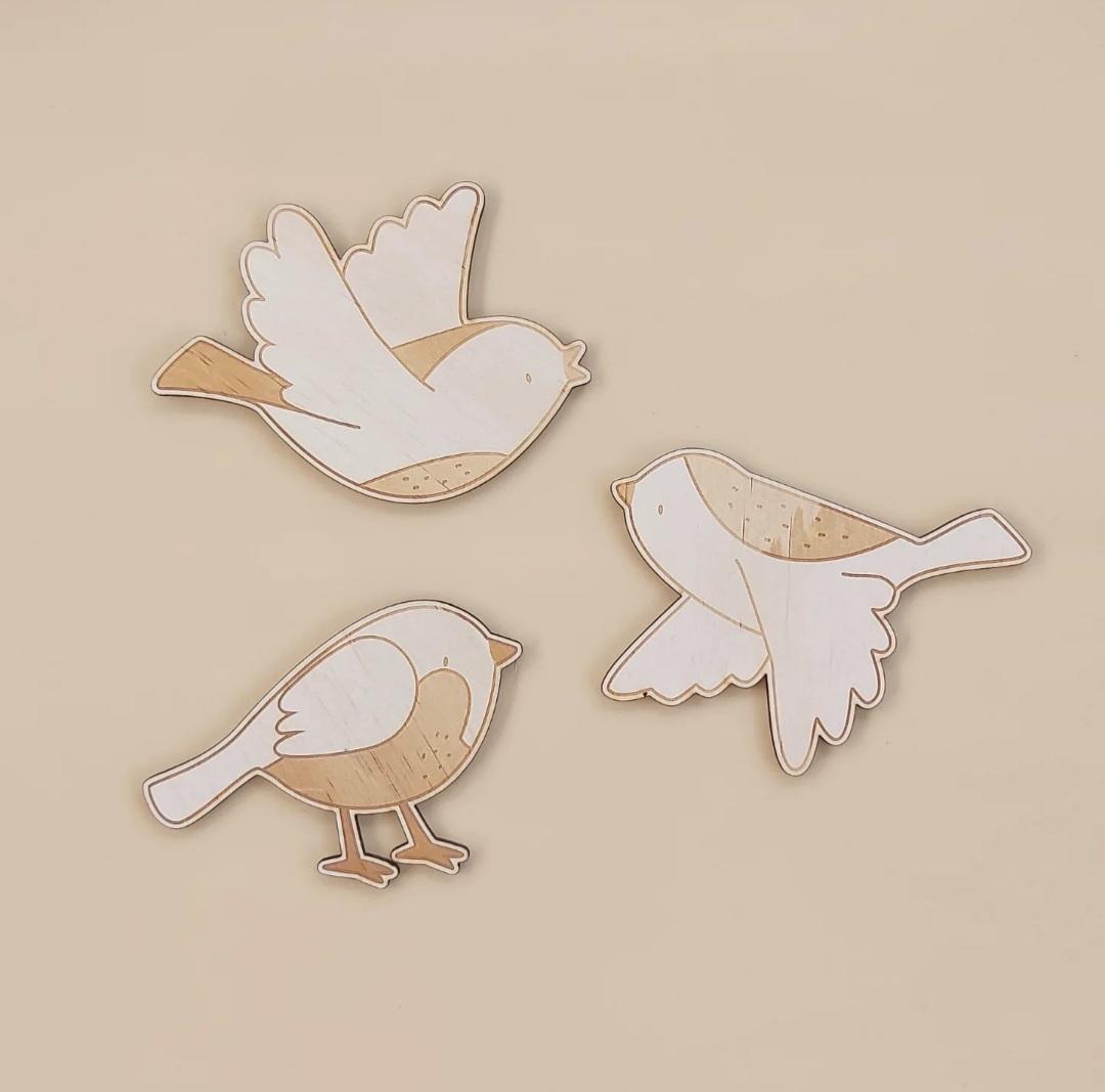 Set of 3 Sparrows