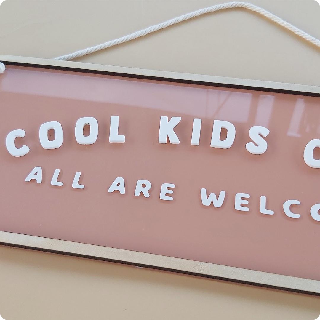 Cool Kids Club Acrylic Hanger | Colour Options