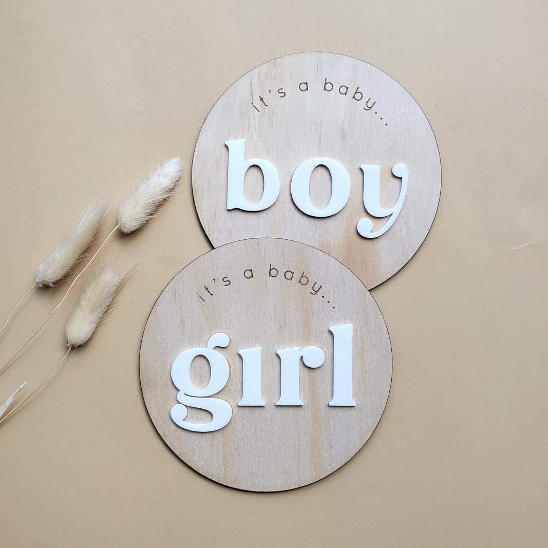 It's a Boy/Girl Plaque Style 1