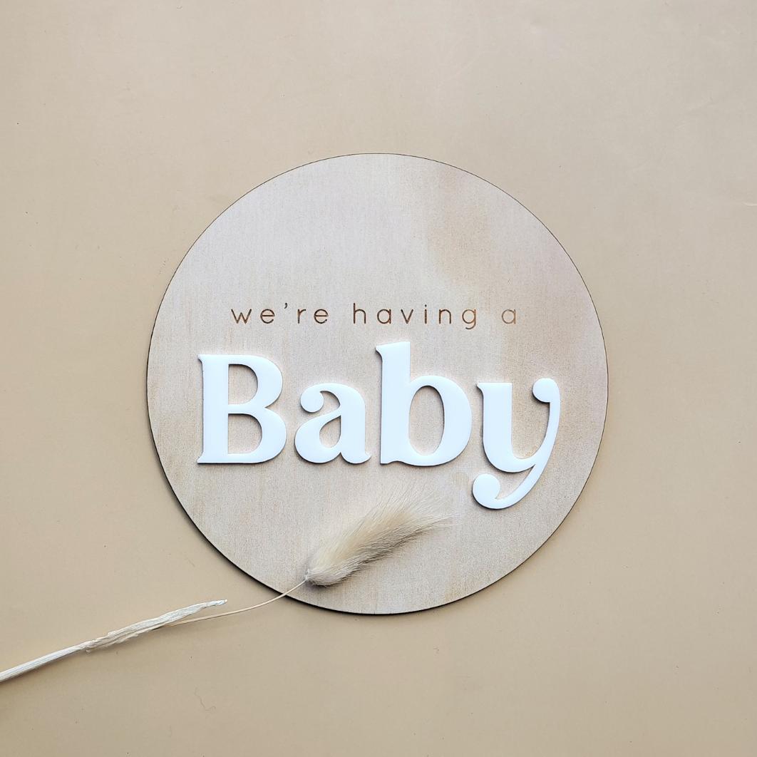 Pregnancy Announcement Plaque Style 1