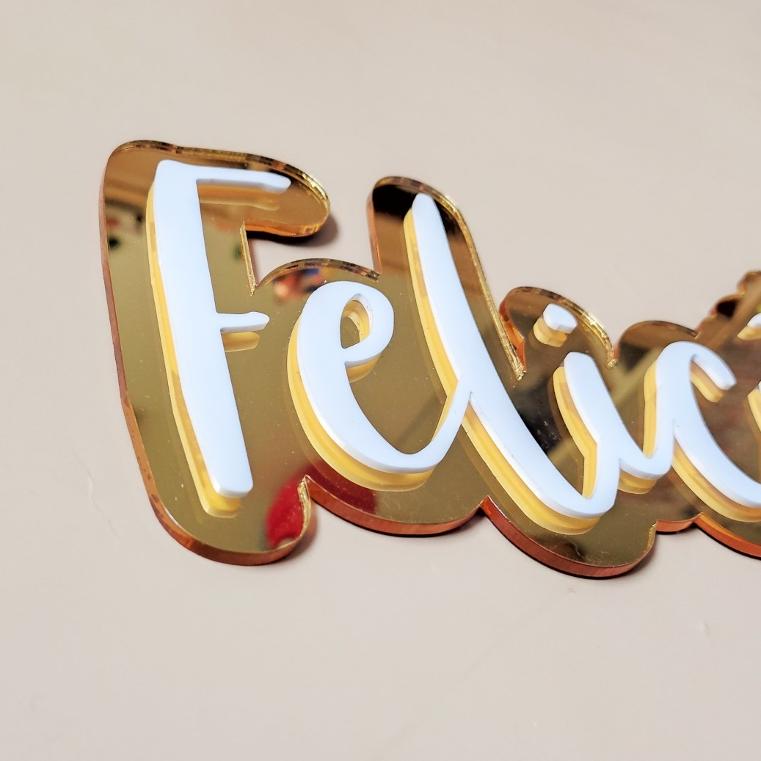 2 Layer Acrylic Name - 3 Sizes