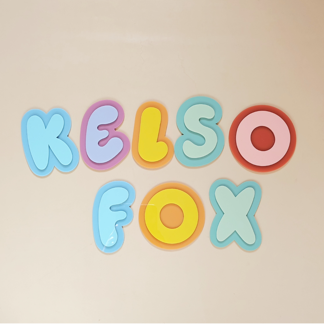 Personalised Bubble Letters - 2 Sizes