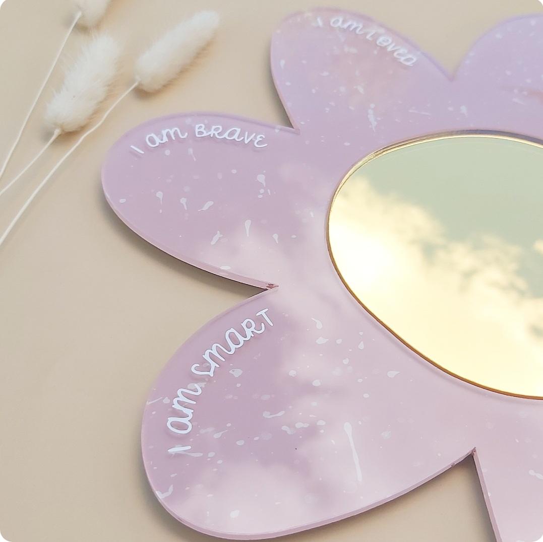 Flower Affirmation Mirror | Colour Options