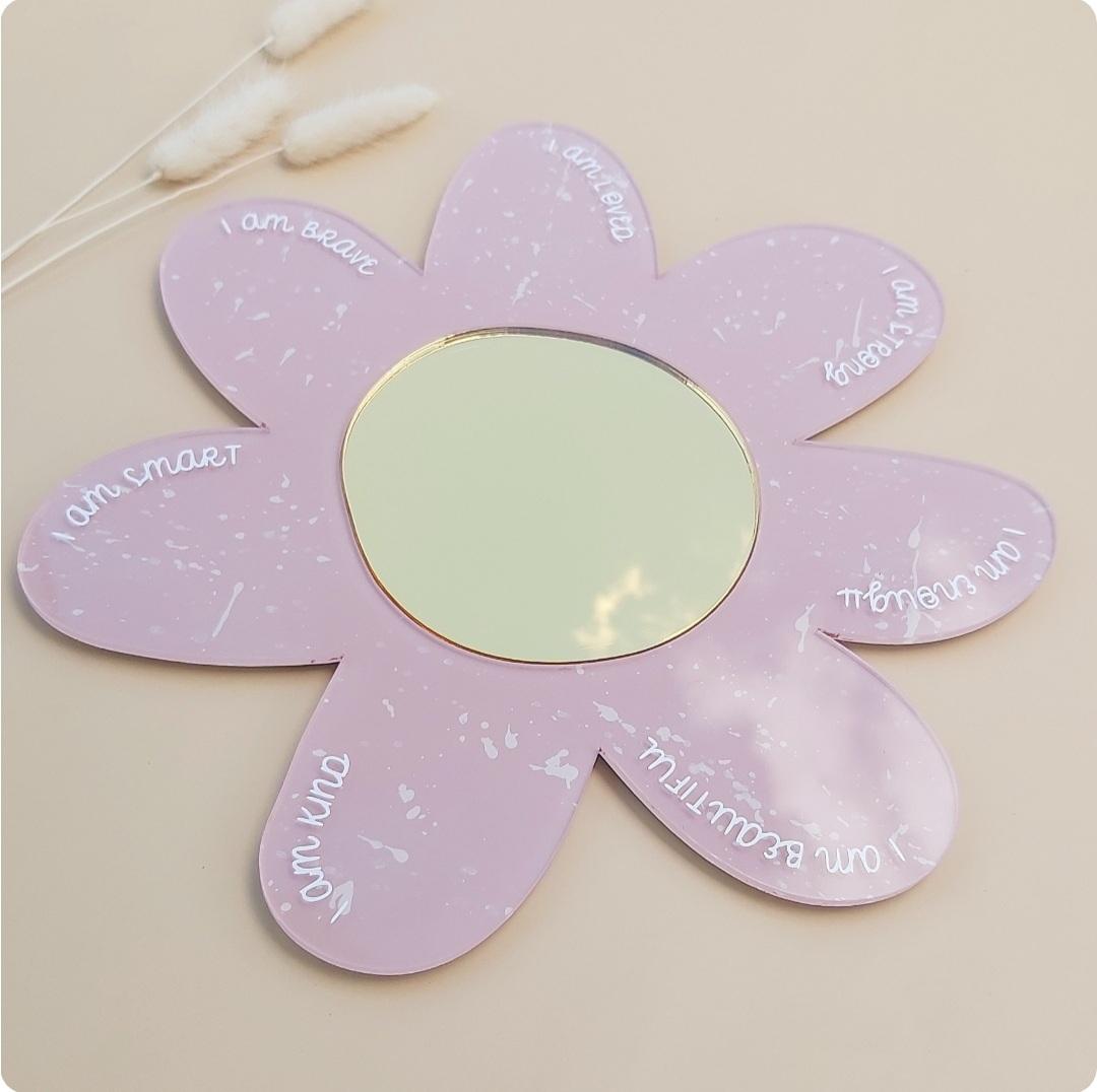 Flower Affirmation Mirror | Colour Options