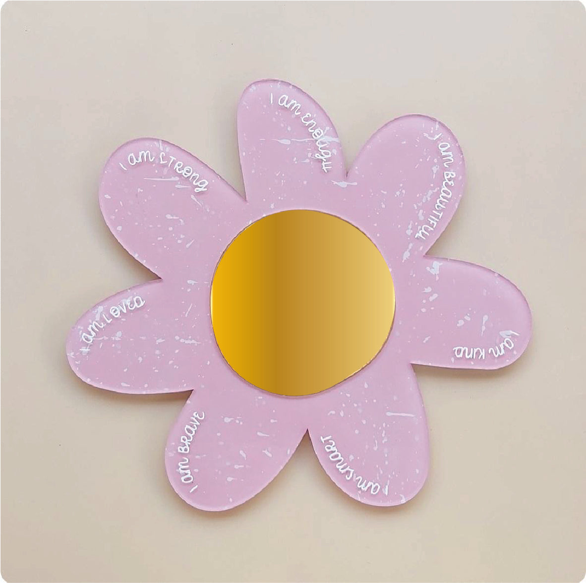 Flower Affirmation Mirror | Colour Options