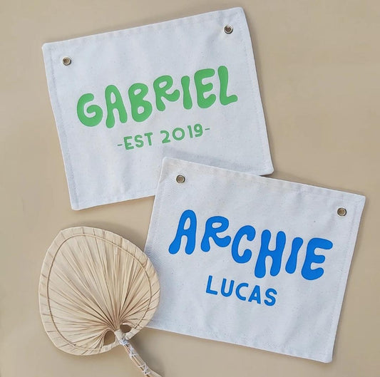 Mini Groovy Name Banner | Font Colour Options