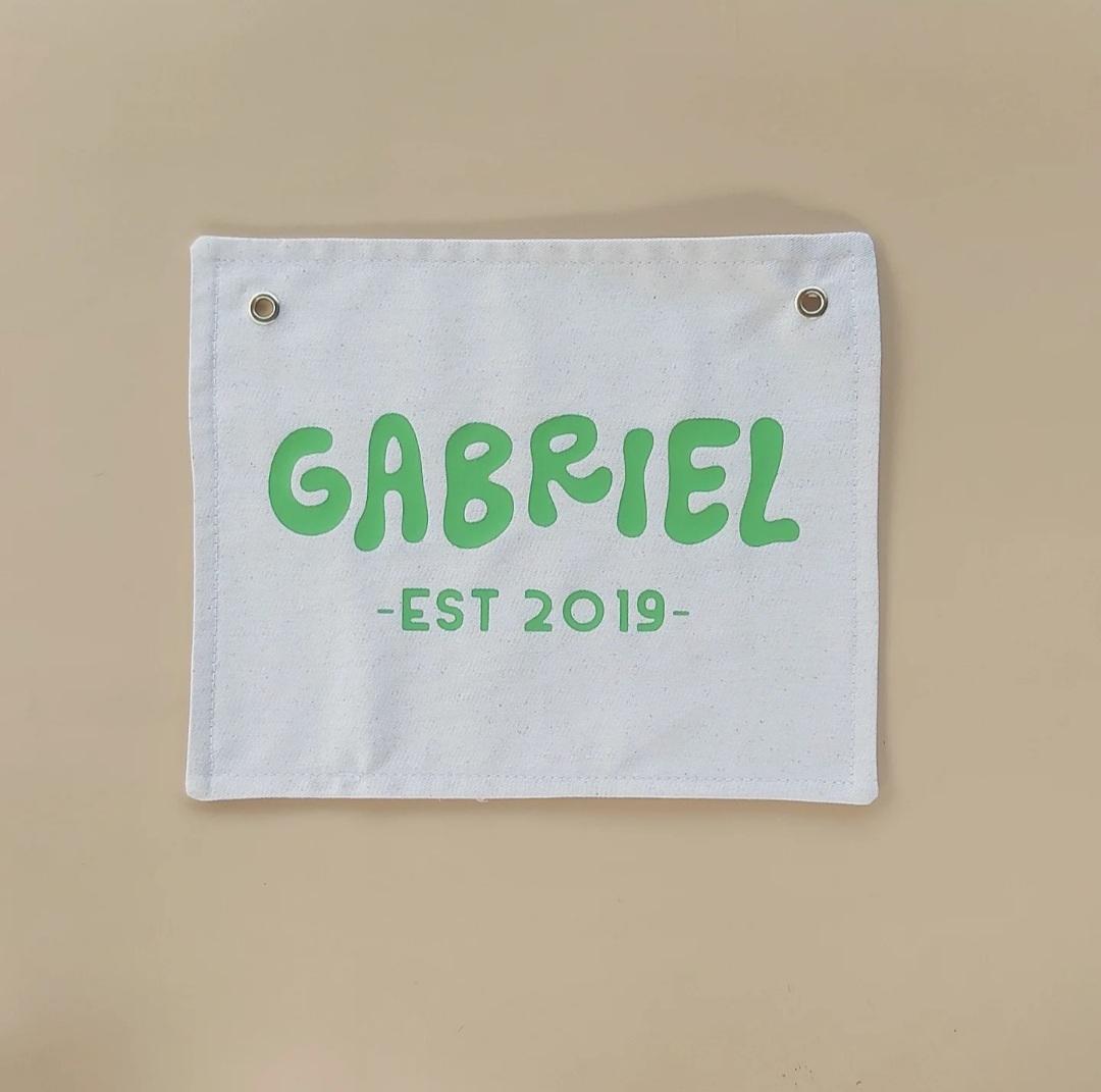 Mini Groovy Name Banner | Font Colour Options
