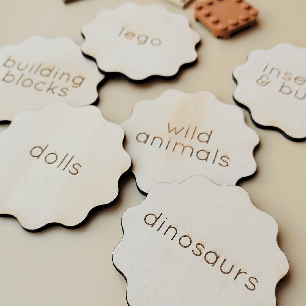 Wavy Toy Box Labels