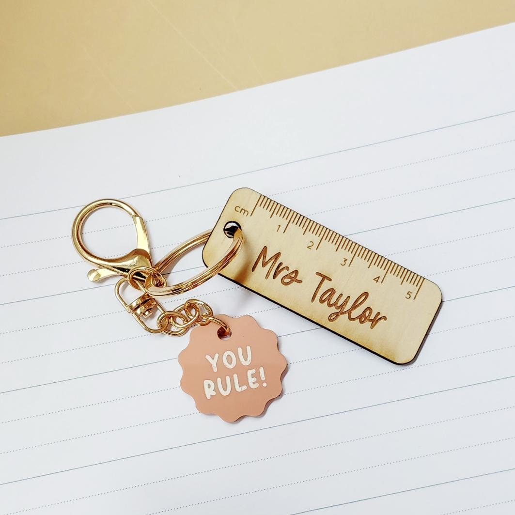 You Rule Teacher Keyring