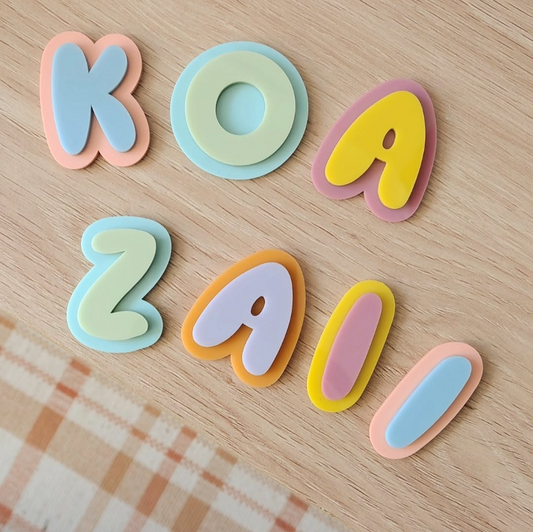 Personalised Bubble Letters - 2 Sizes
