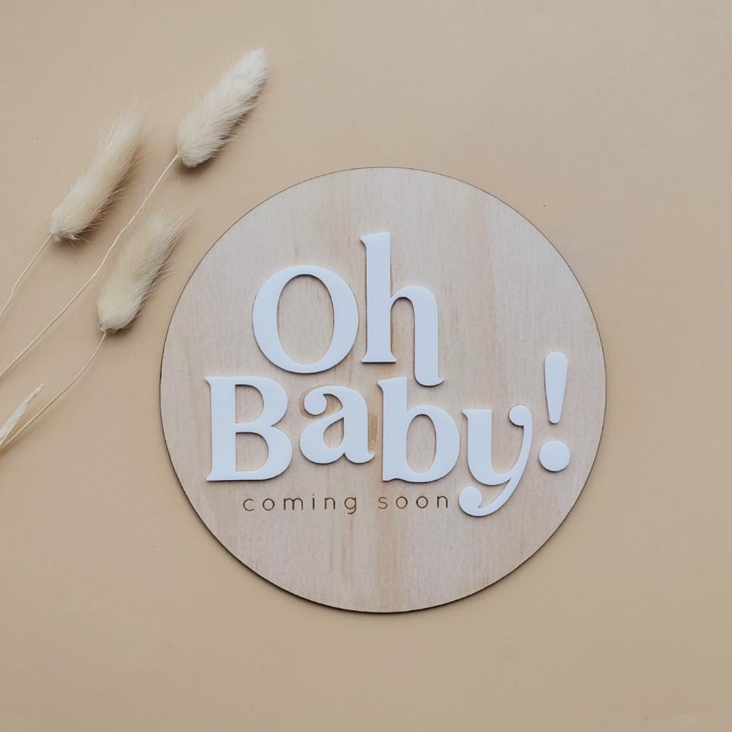Oh Baby! Announcement Plaque