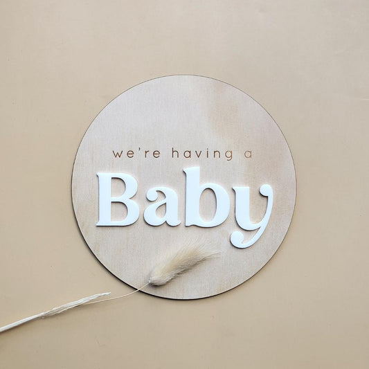 Pregnancy Announcement Plaque Style 1