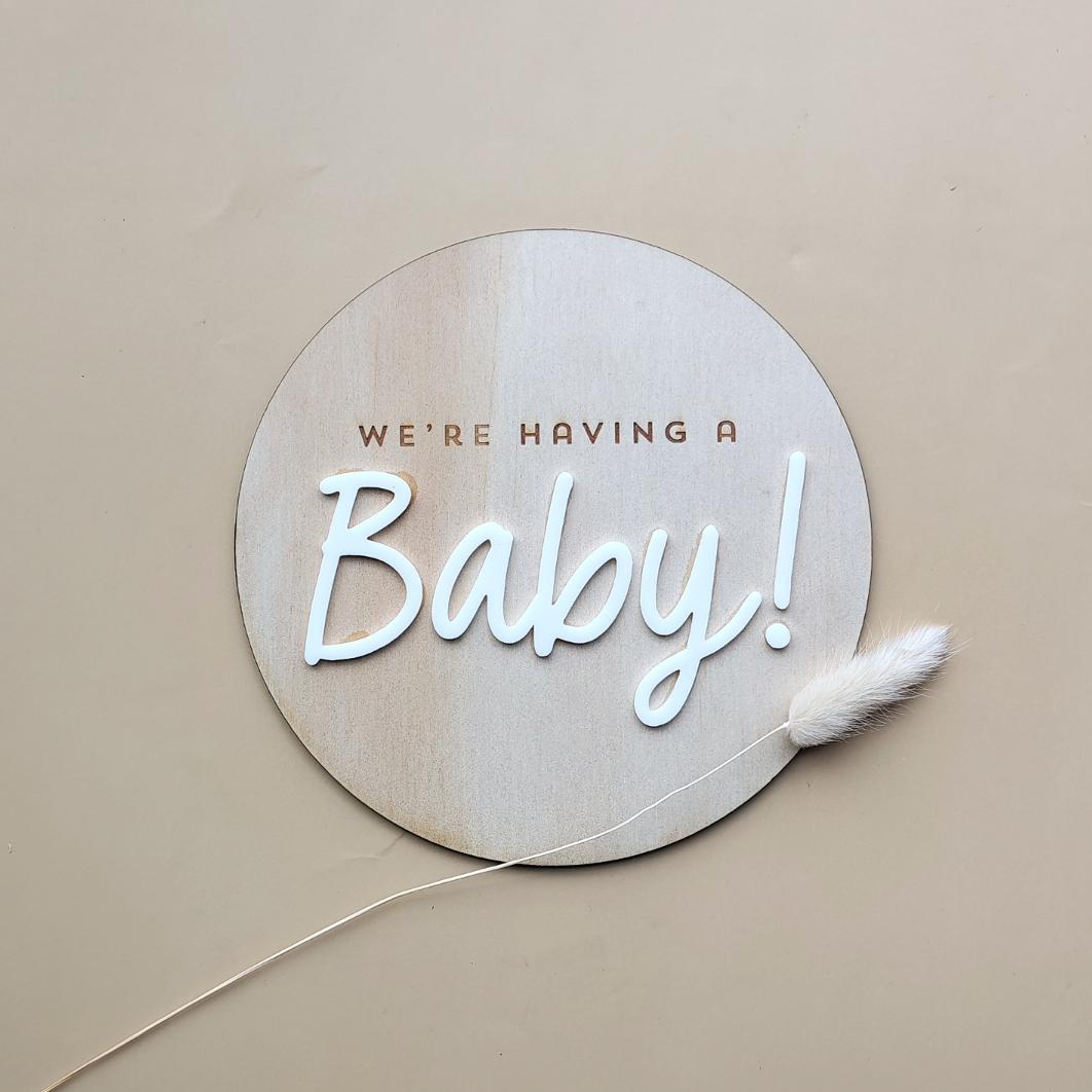 Pregnancy Announcement Plaque Style 2